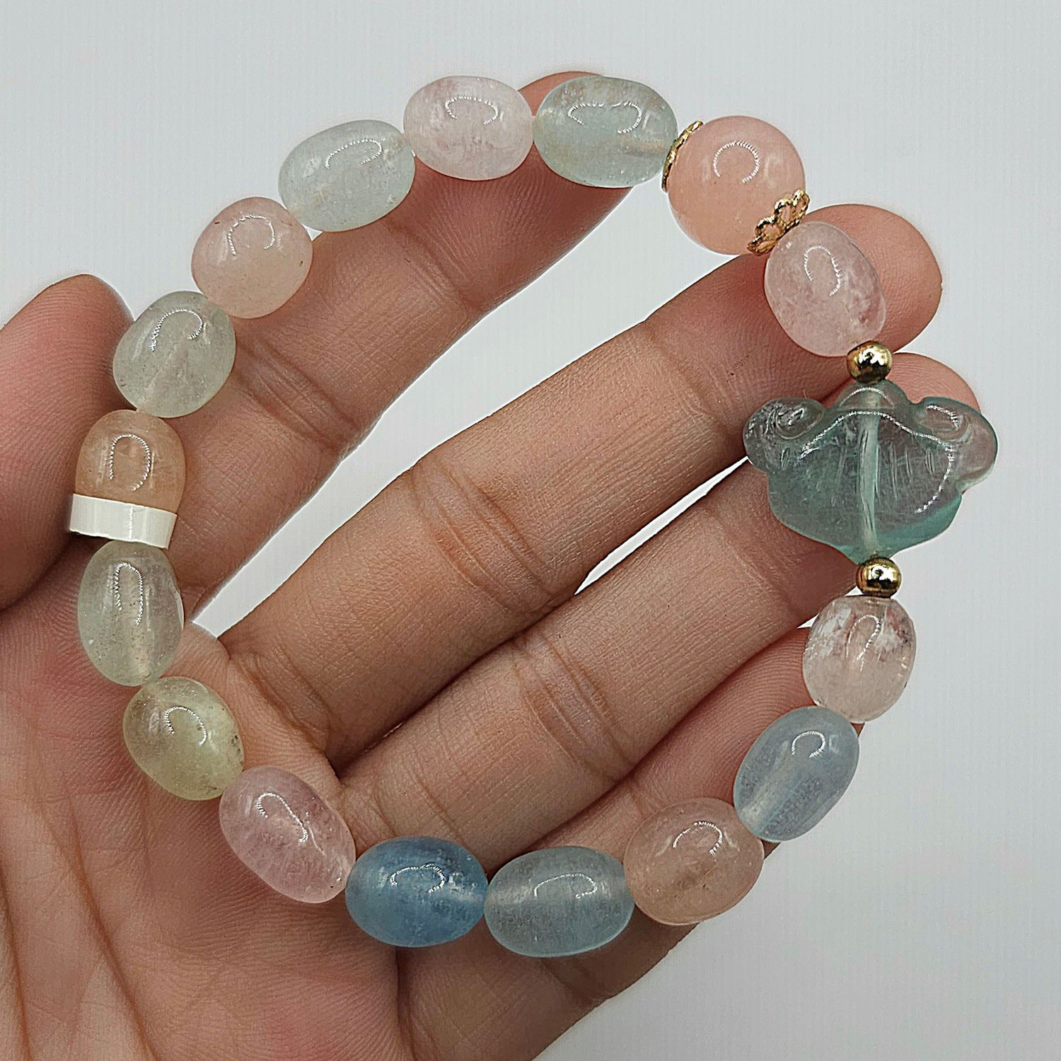 Natural Morganite with Ruyi