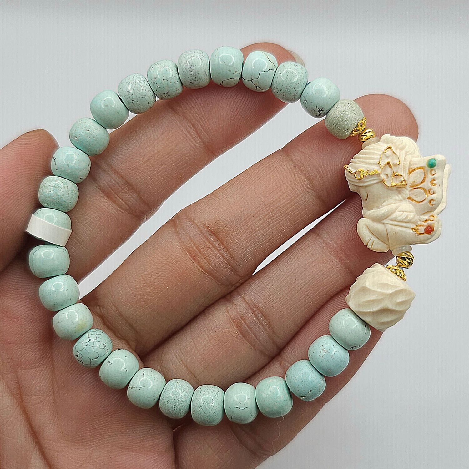 Natural Turquoise with Fairy -18k