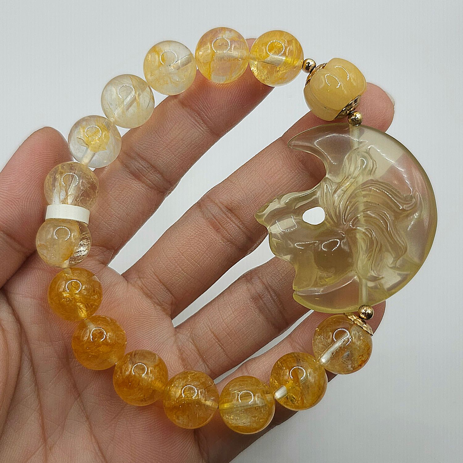 Natural Golden Healer x Citrine 9 Tail Fox