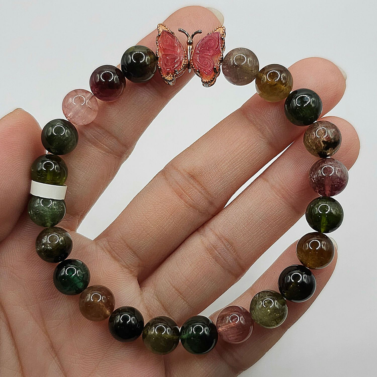 Natural Candy Tourmaline with Butterly