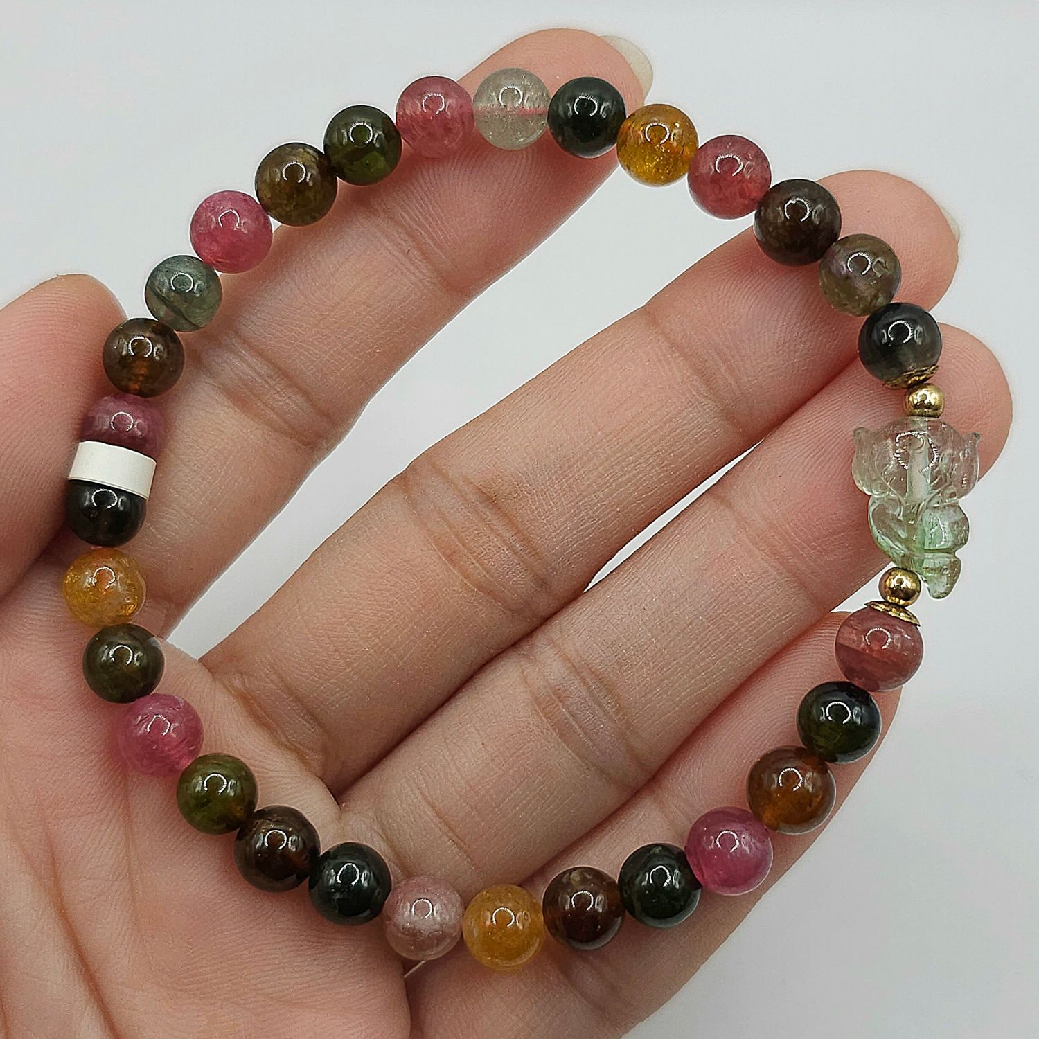 Natural Candy Tourmaline with 9 Tail Fox