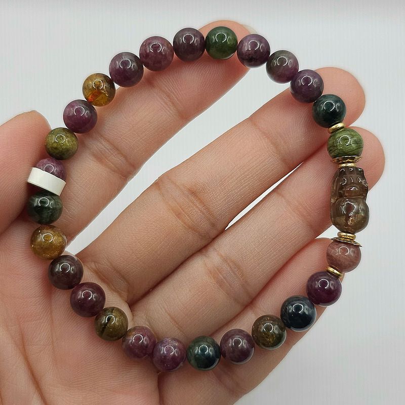 Natural Candy Tourmaline with Pixiu