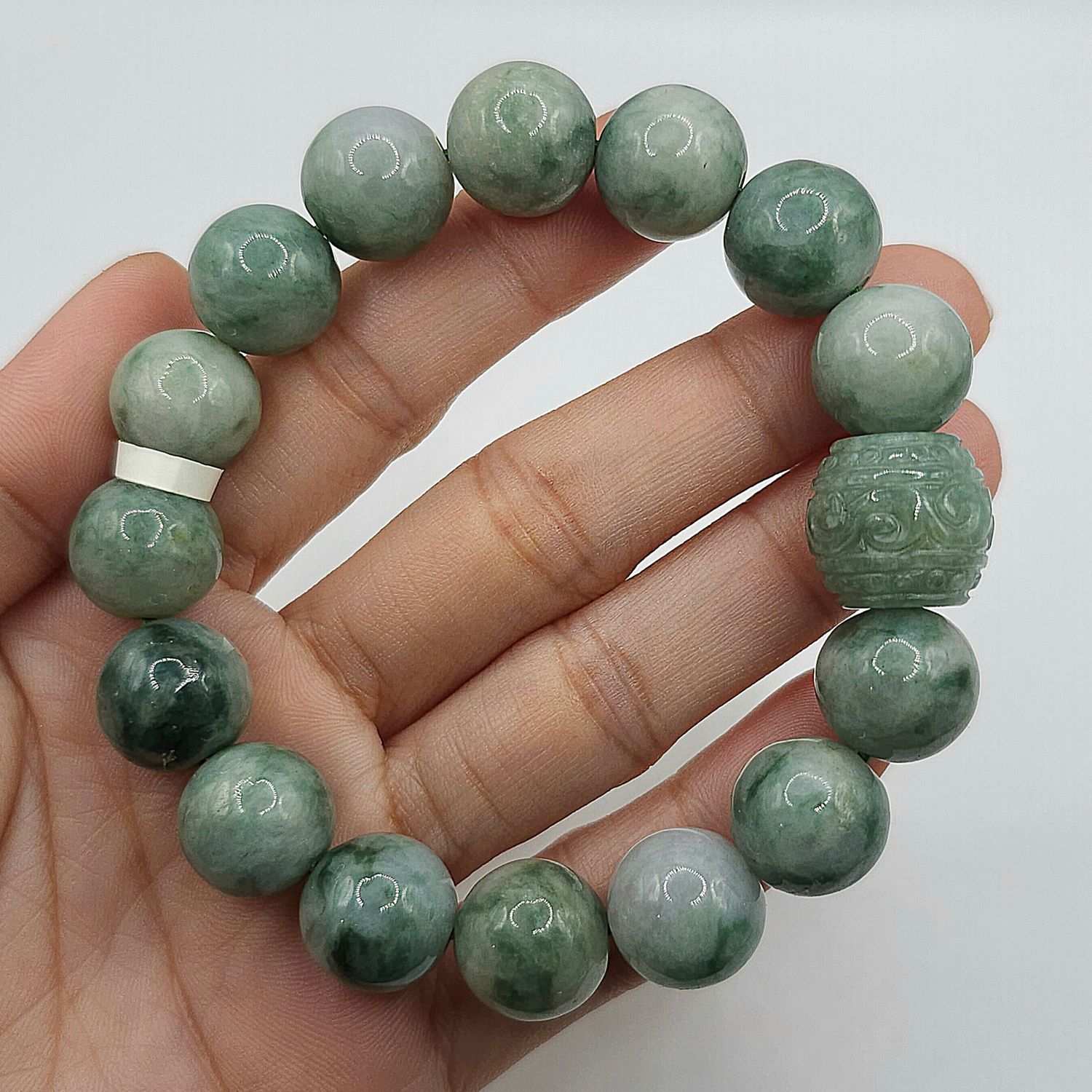 Natural Emerald Jade with Lucky Turn