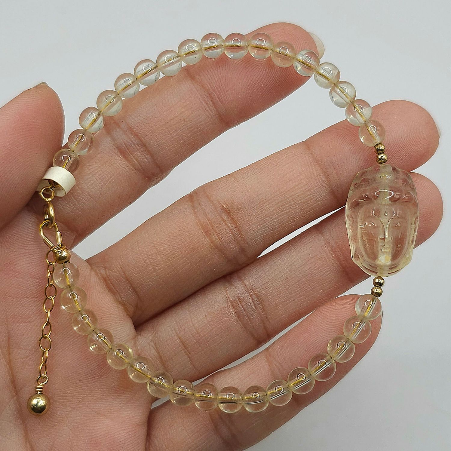 Natural Citrine with Buddha