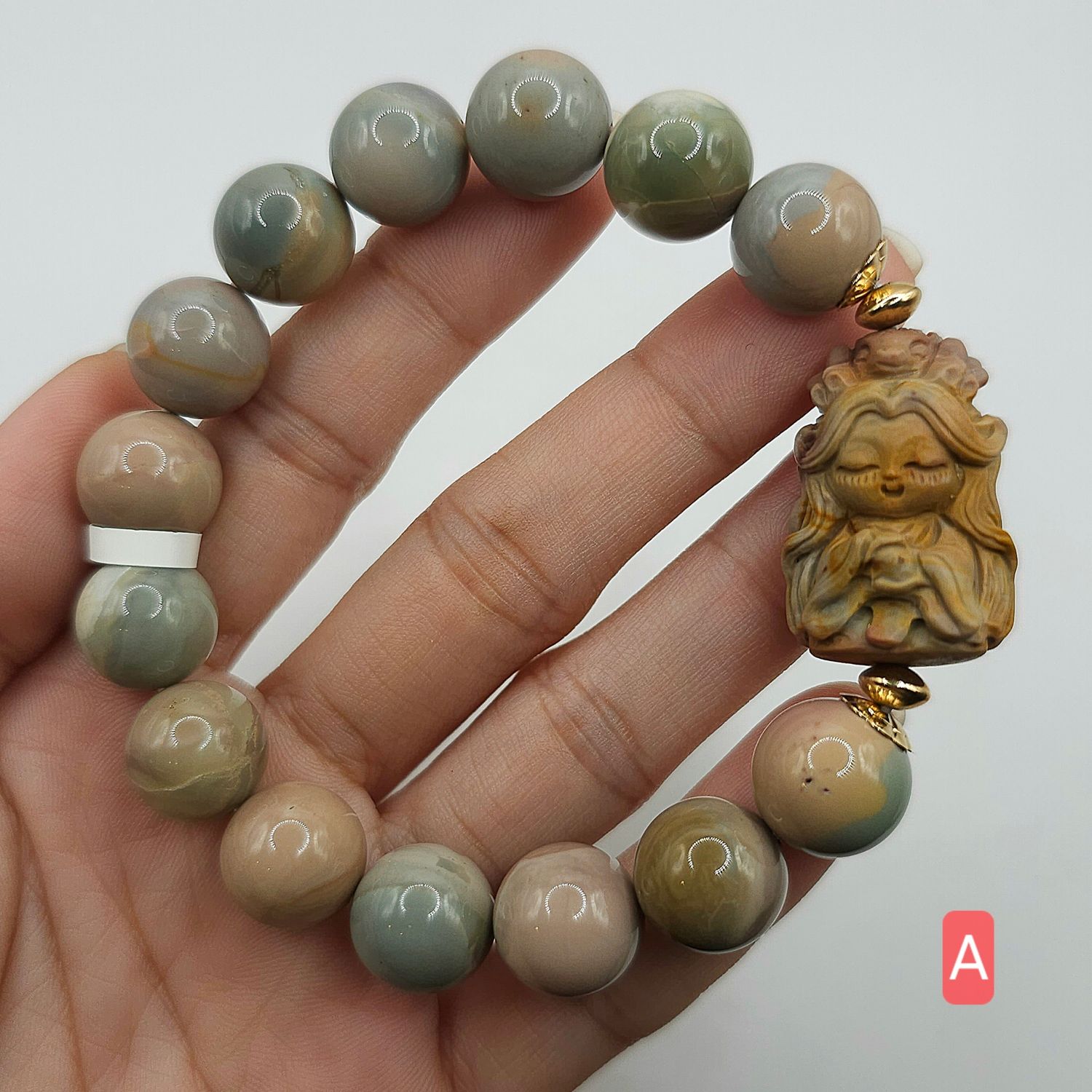 Natural Alashan Agate with Dragon Princess