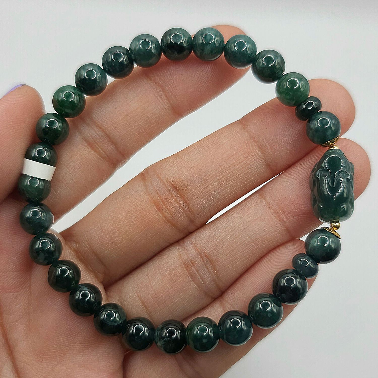 Natural Blue Water Jade with Pixiu