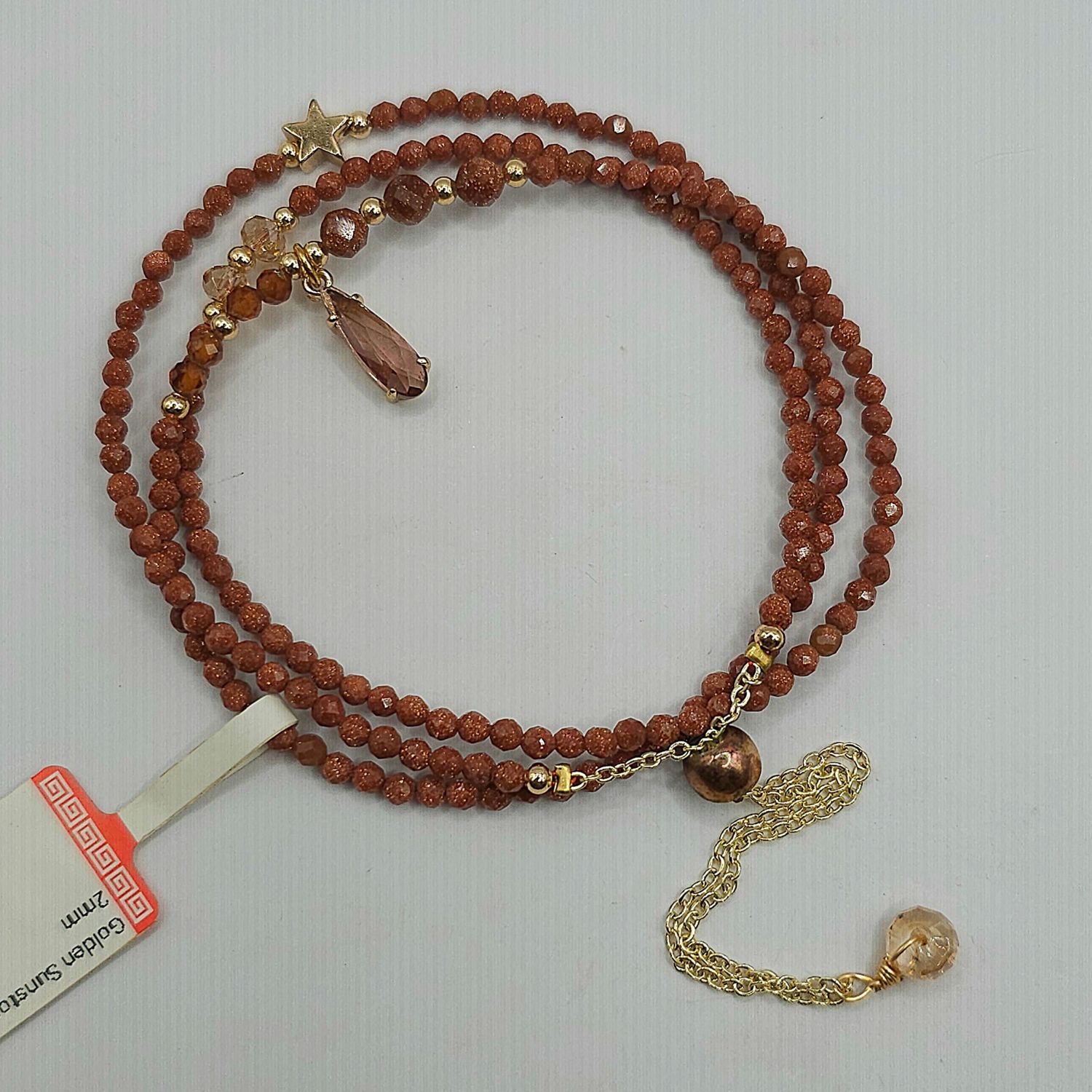 Natural Golden Sunstone 2 in 1