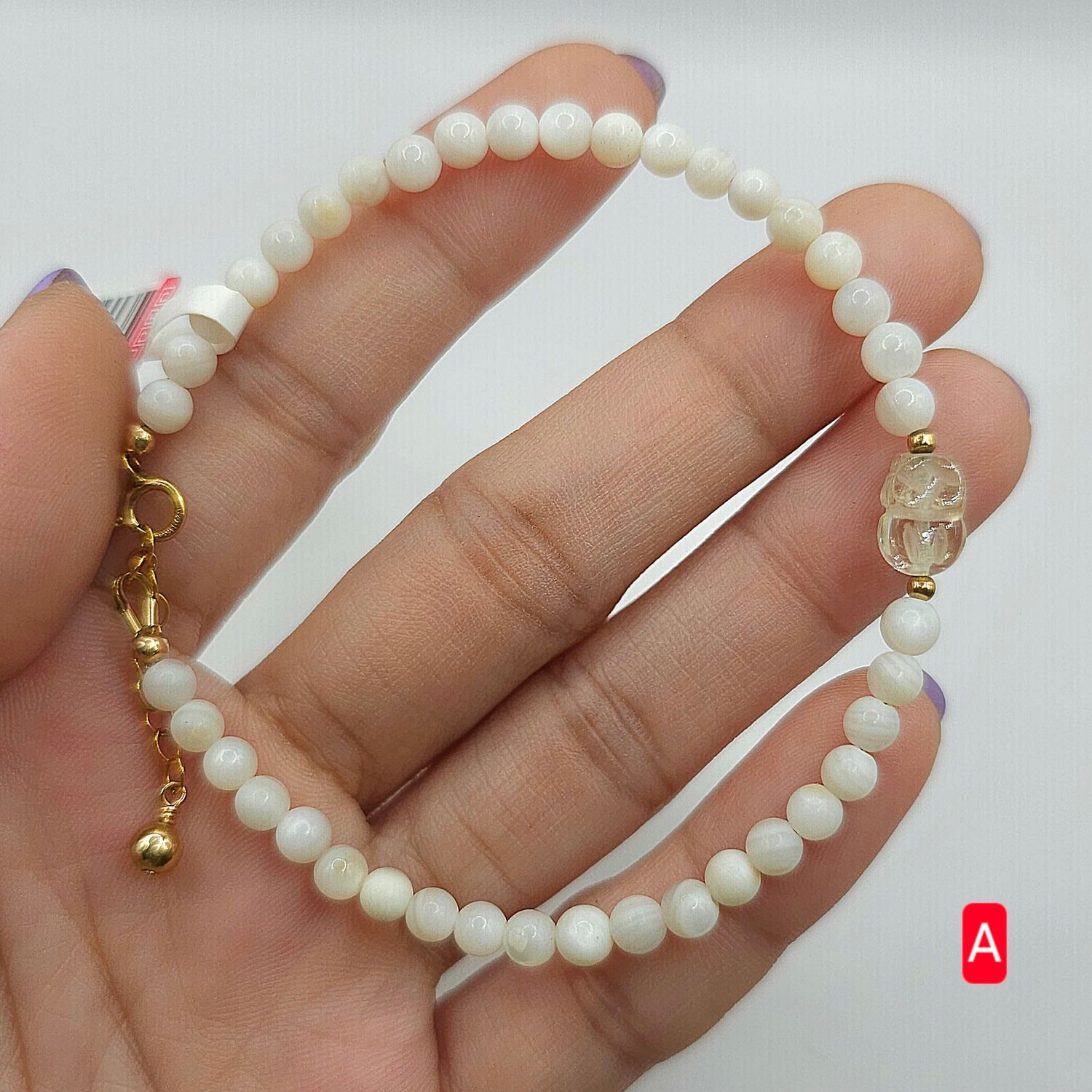 Natural Mother of Pearl x Quartz/Citrine/Phantom/Hair Rabbit