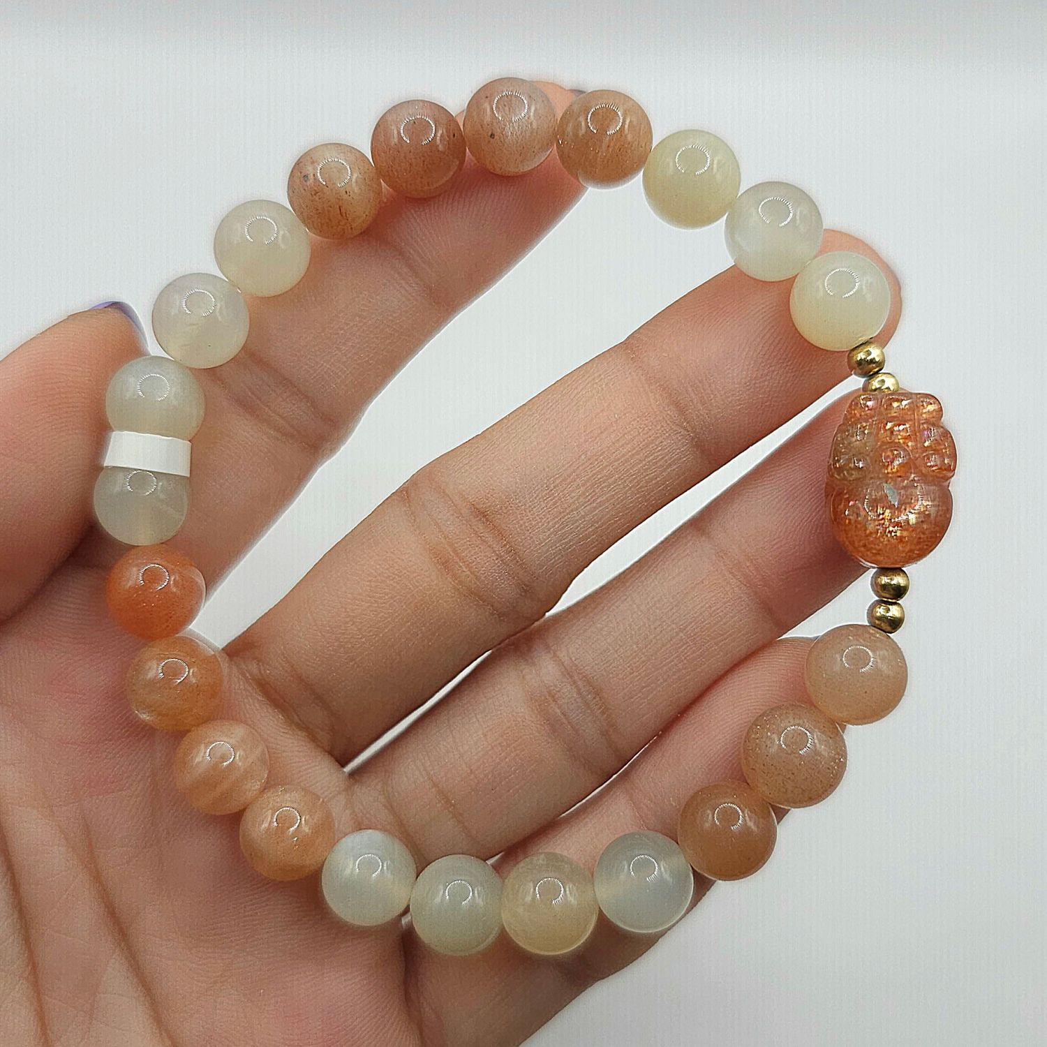Natural Sunstone with Pixiu