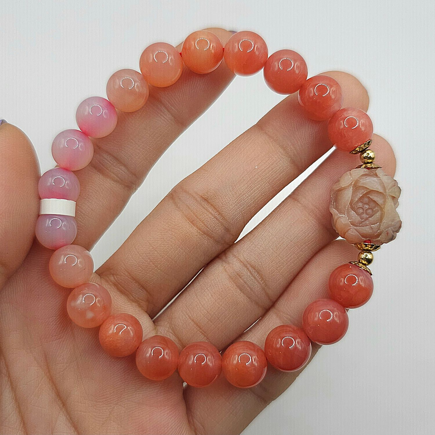Natural Yan Yuan Agate with Flower