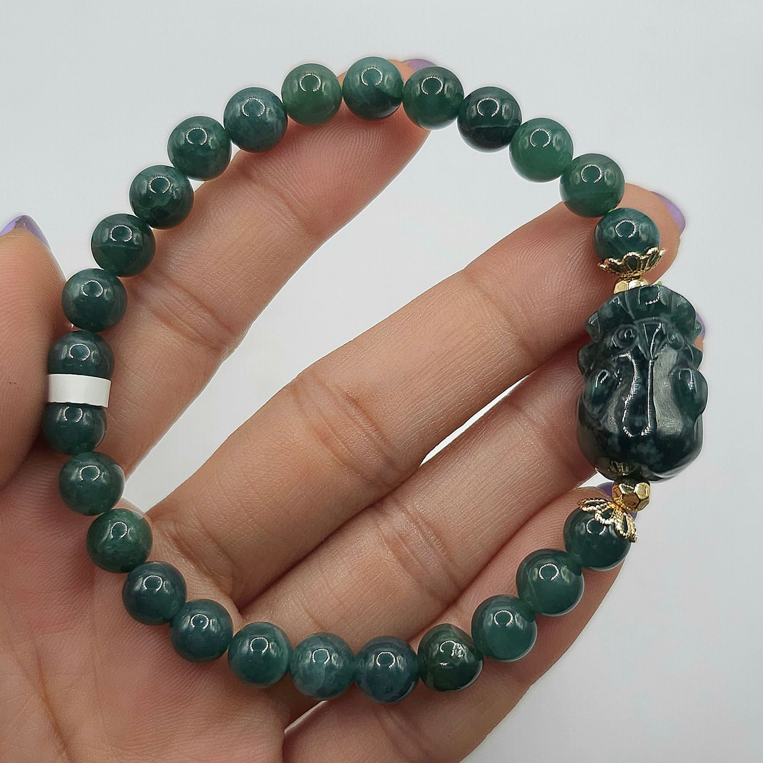 Natural Blue Water Jade with Pixiu