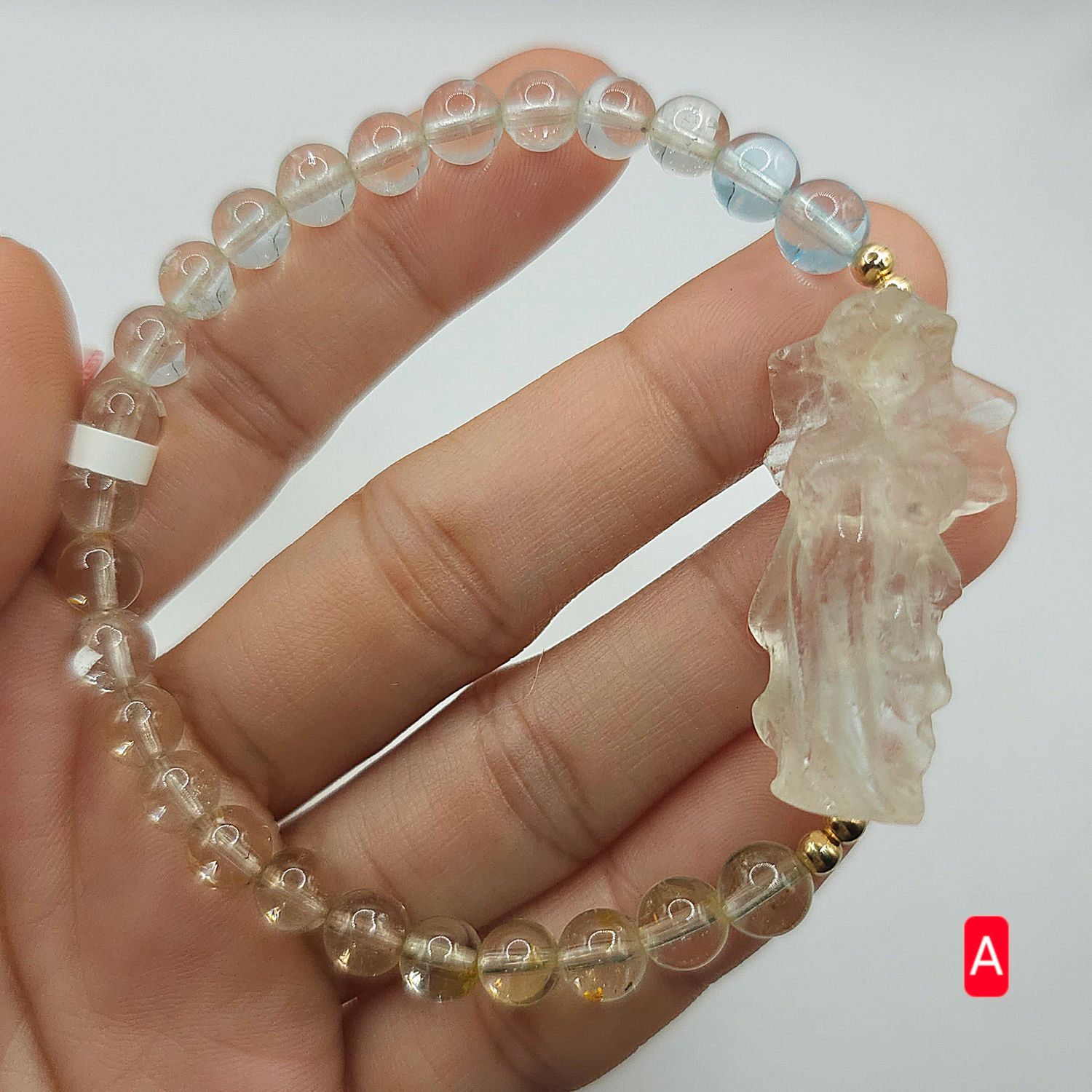 Natural Topaz with Angel
