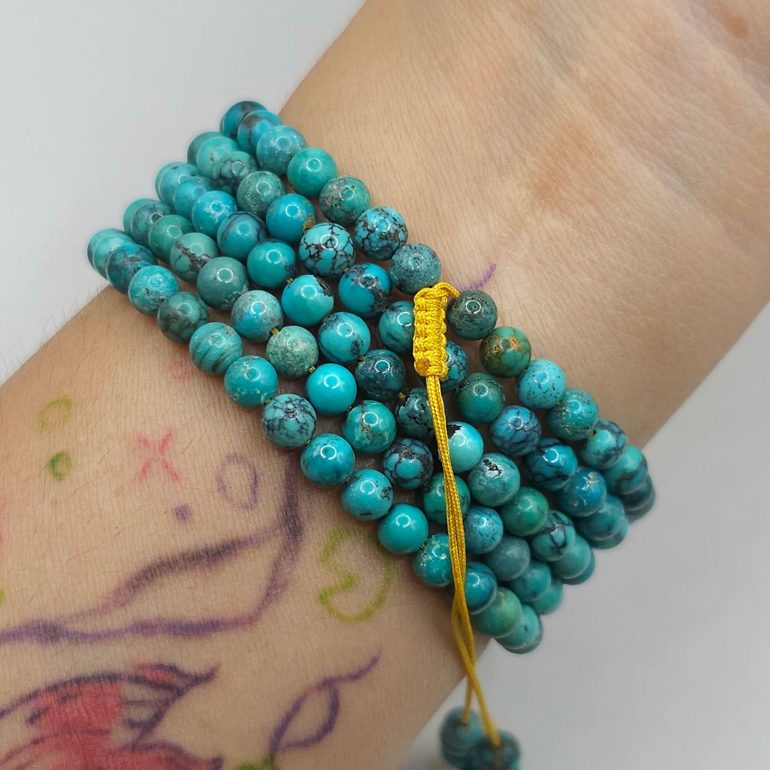 Natural 4 Lap Turquoise