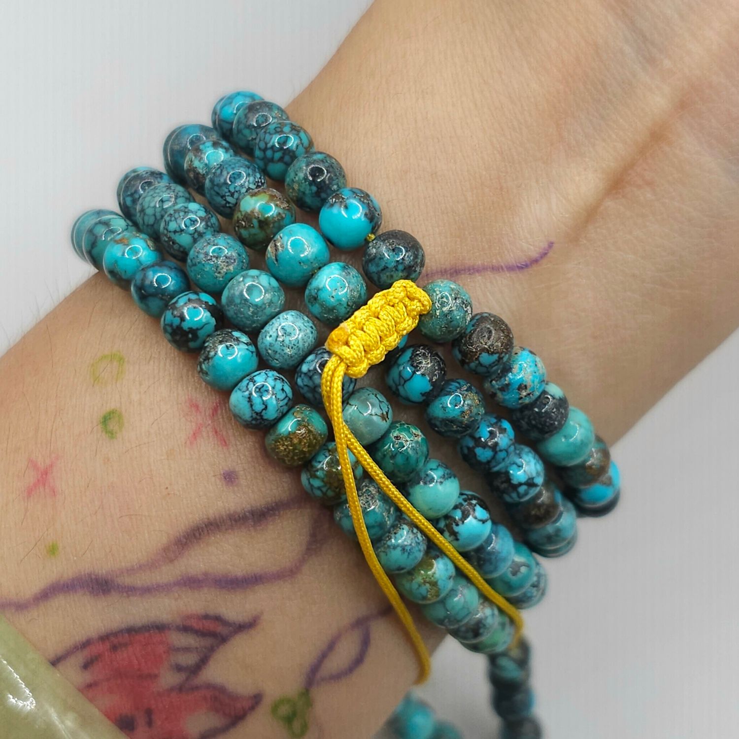Natural 4 Lap Turquoise