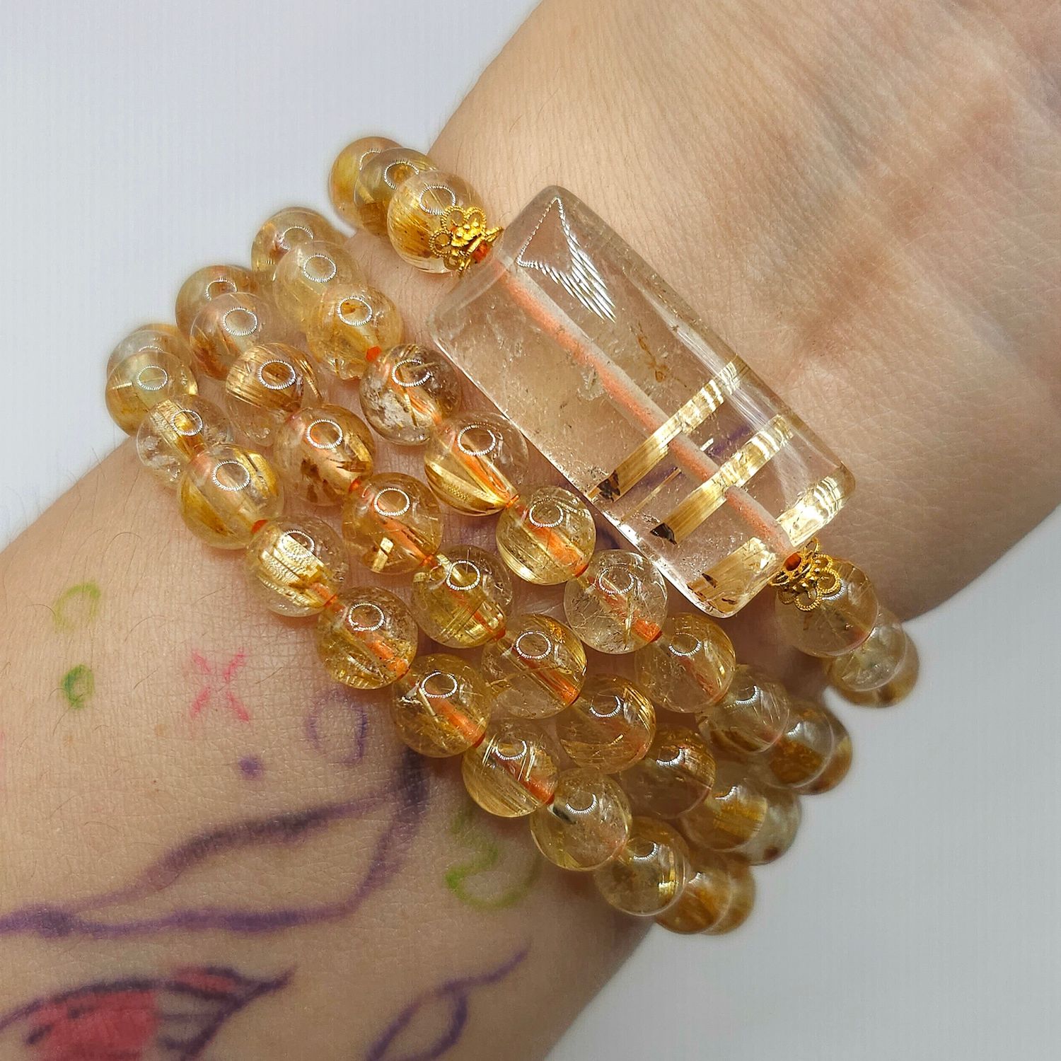 Natural 3 Lap Golden Ruti - 18K