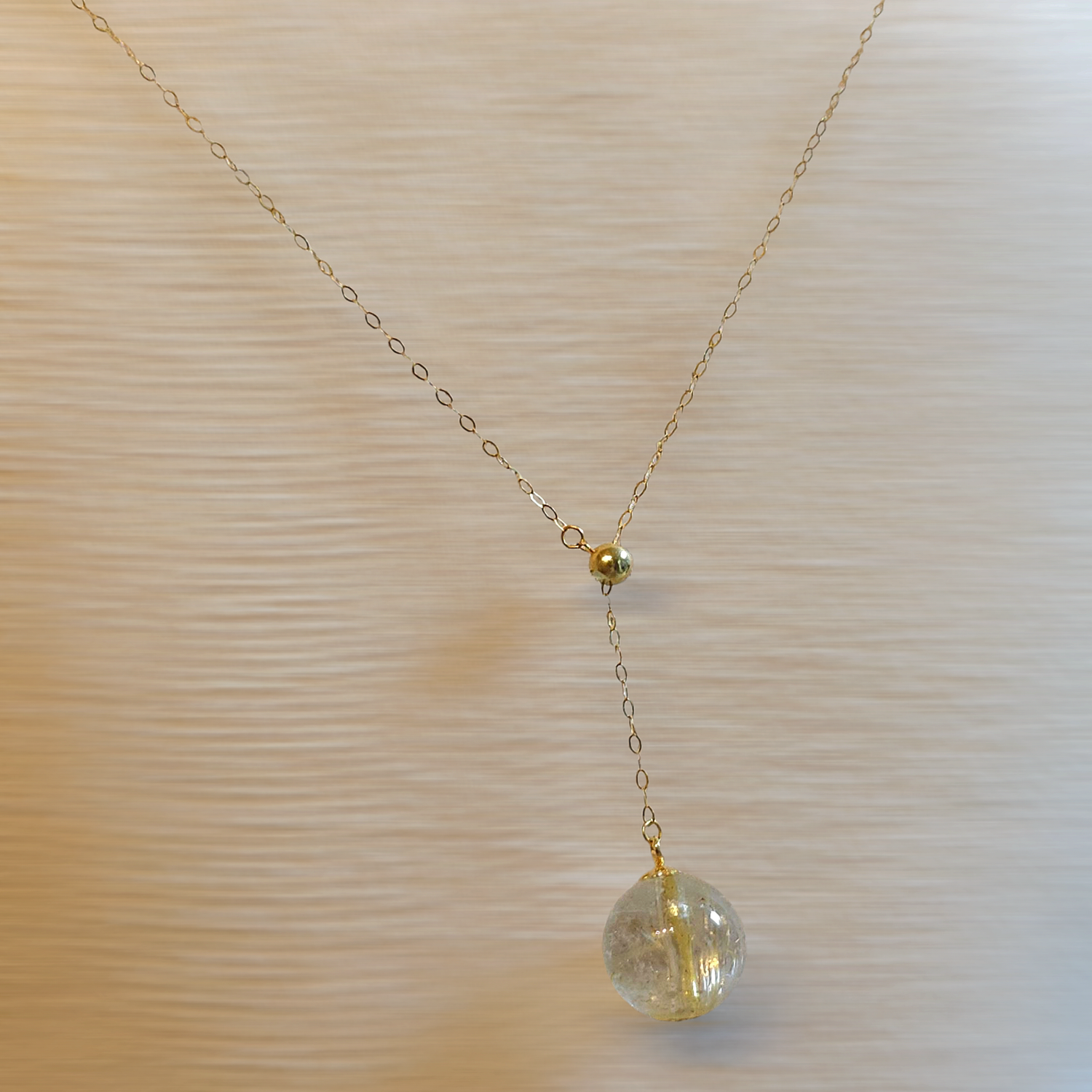 Natural Golden Ruti Necklace - 18k