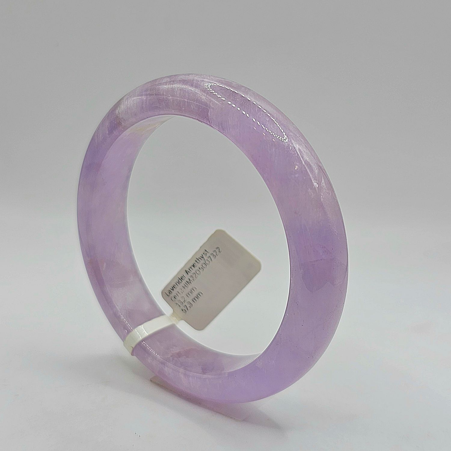 Natural Lavender Amethyst Solid Bangle
