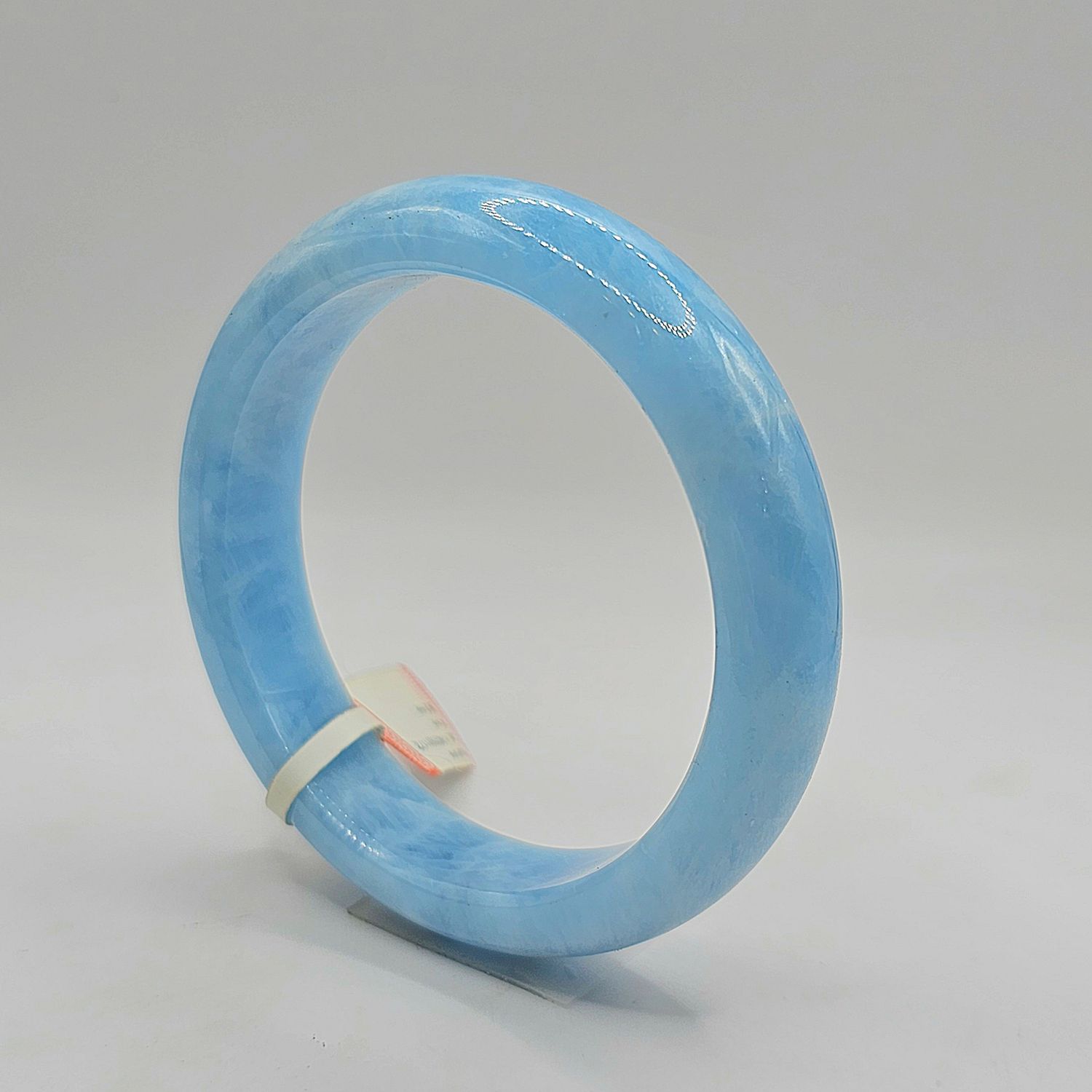 Natural Aquamarine Solid Bangle