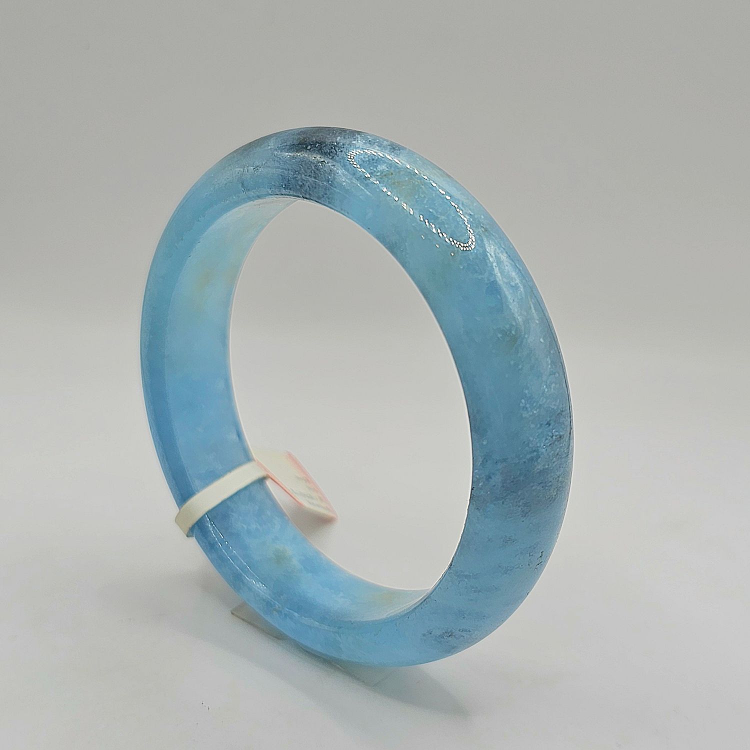 Natural Devil Aquamarine Solid Bangle