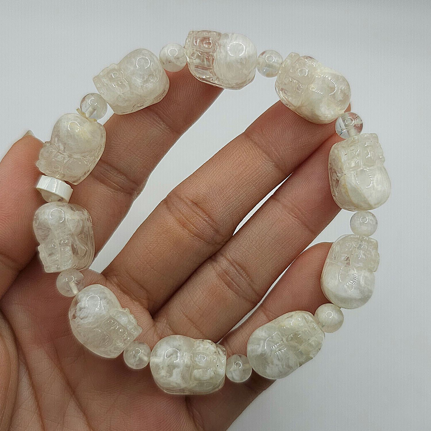 Natural Pixiu White Snowflake Phantom