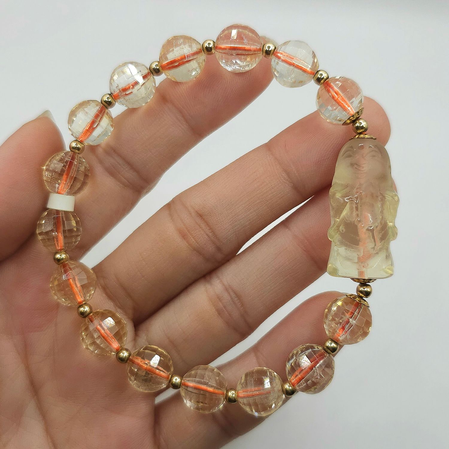 Natural Citrine with Buddha