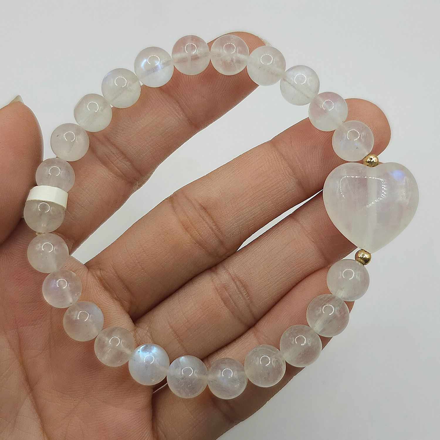 Natural Blue Moonstone with Heart