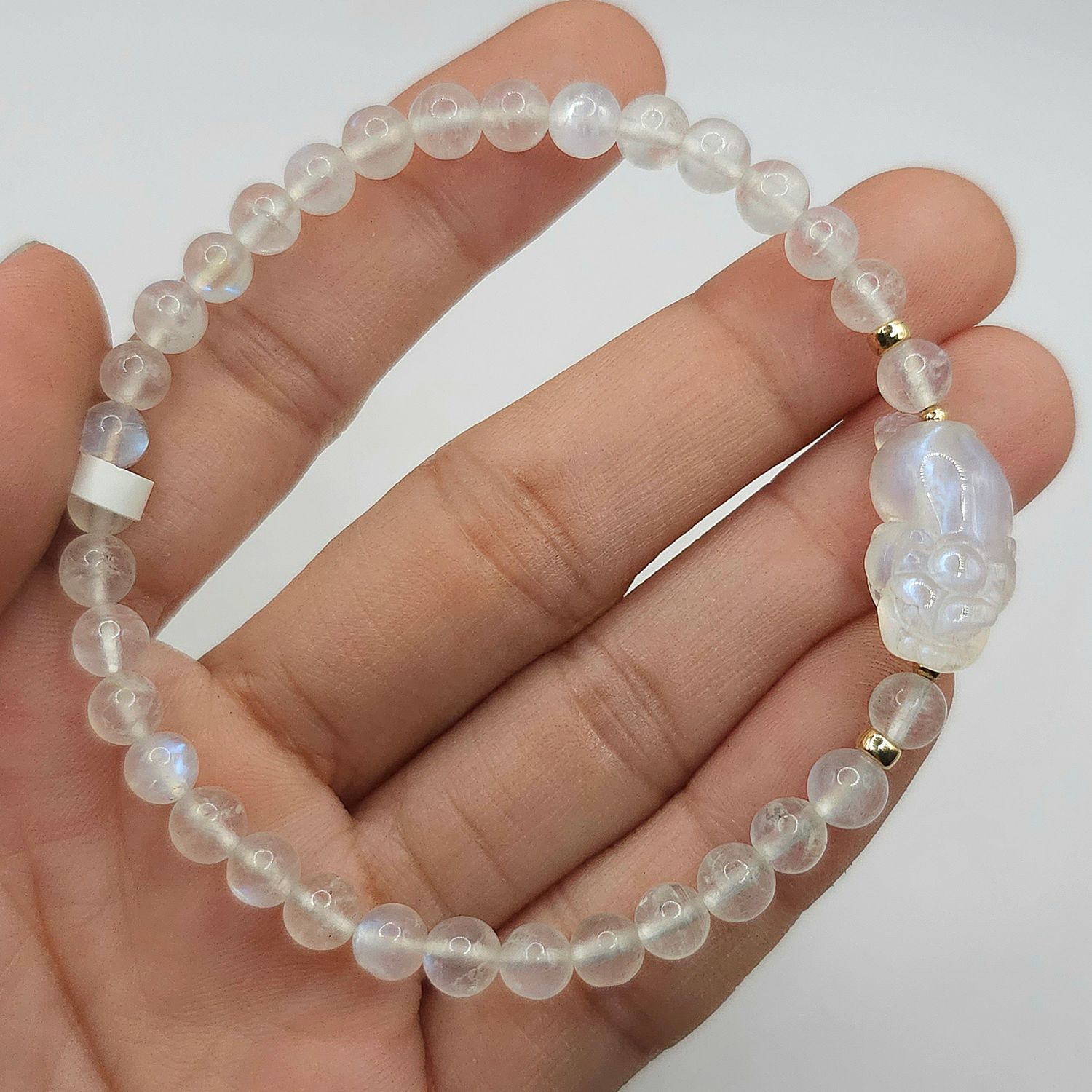 Natural Blue Moonstone with Pixiu