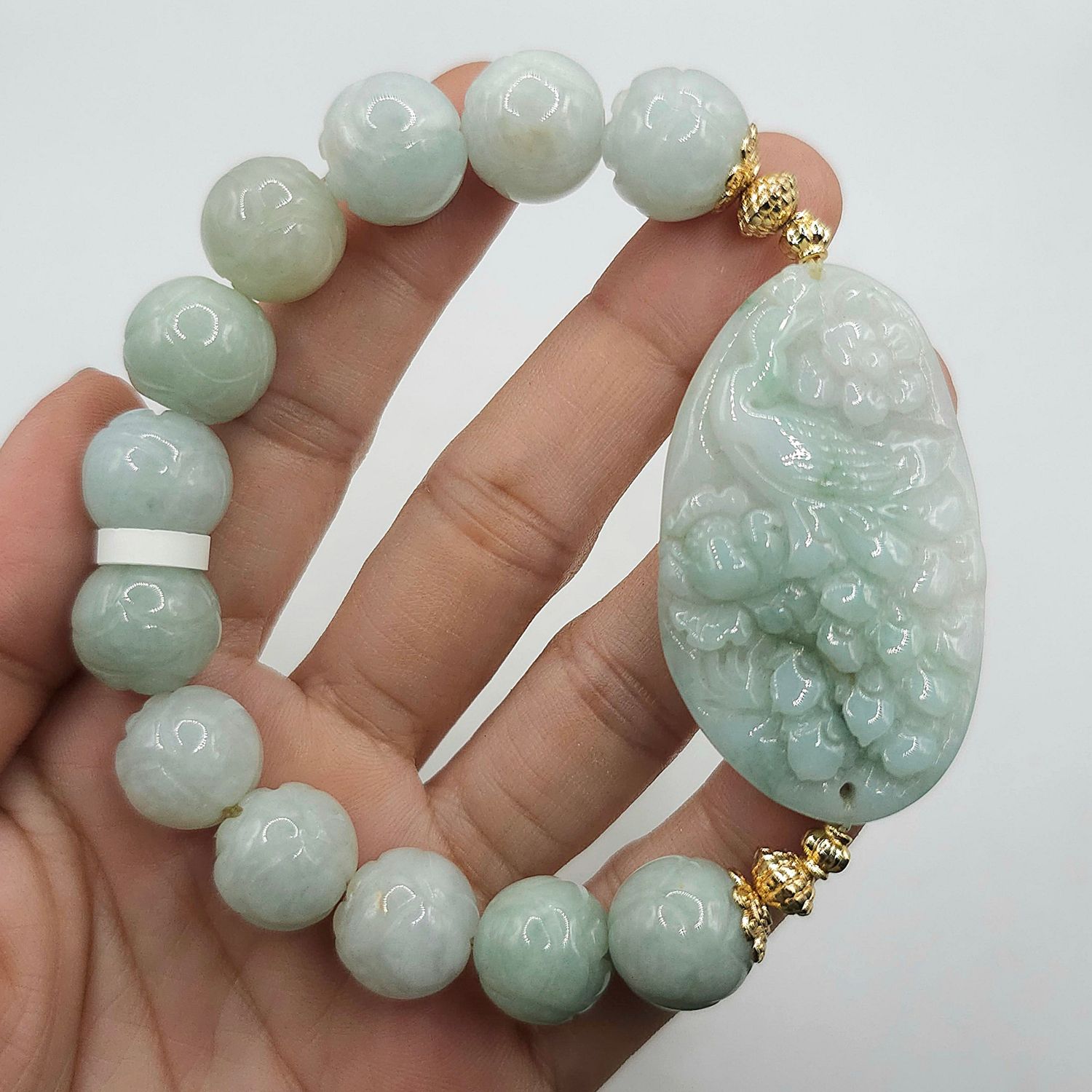 Natural Burma Jade with Phoenix