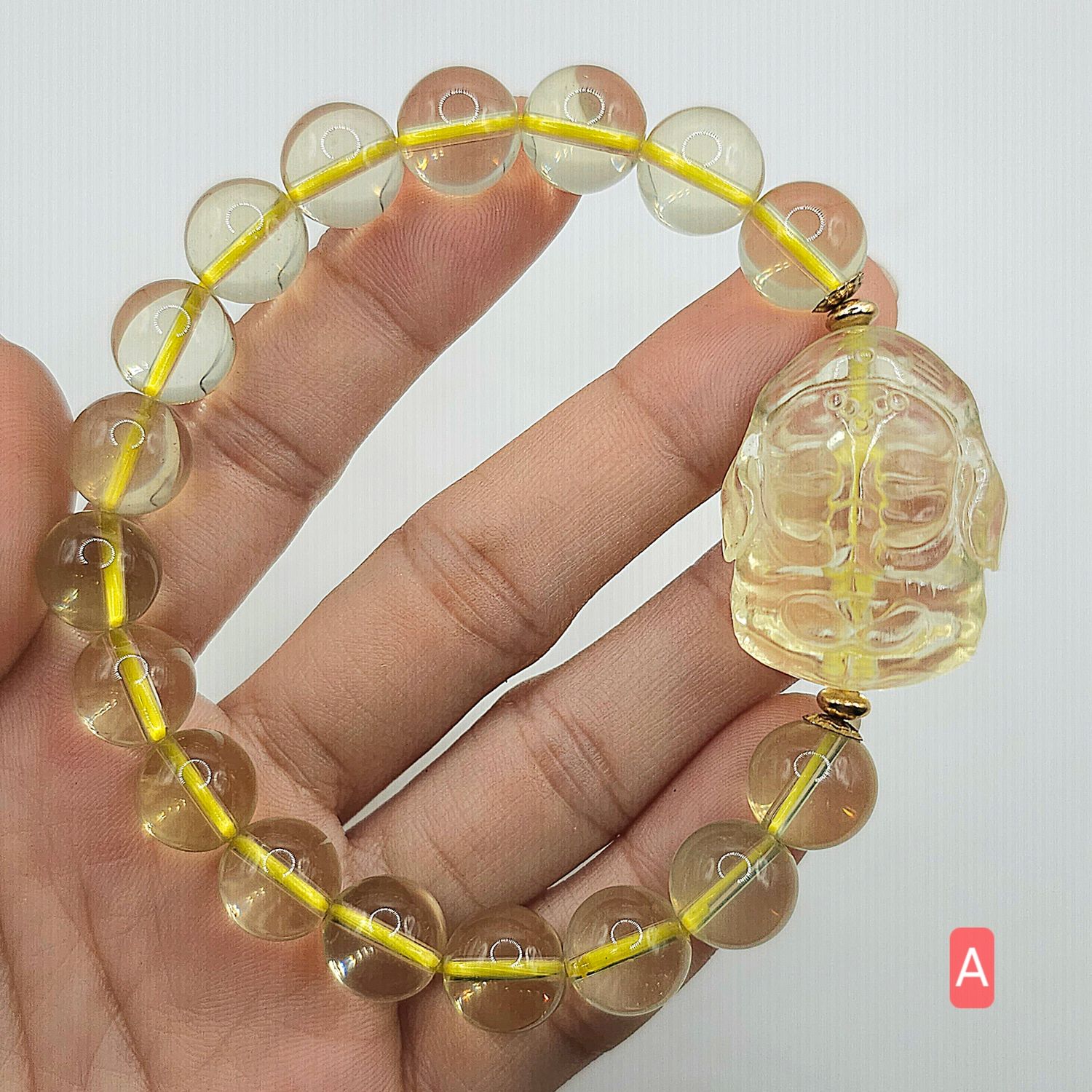 Natural Lemon Citrine with Ganesha