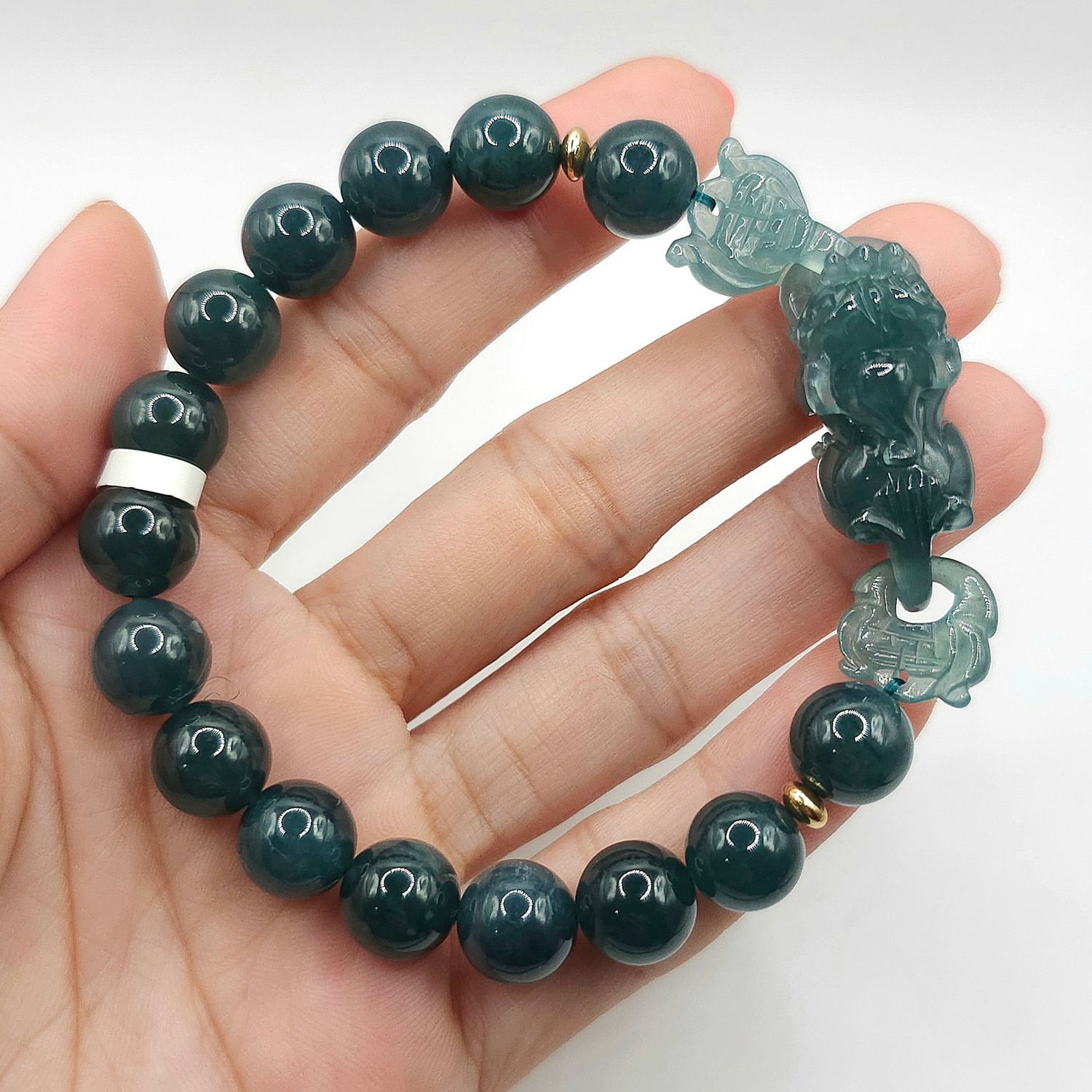 Natural Blue Water Jade with Pixiu