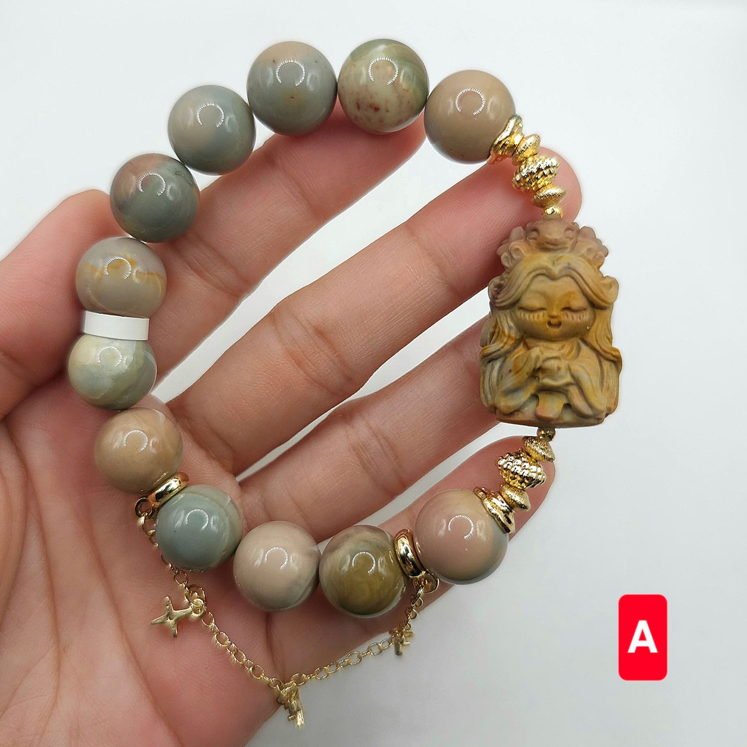 Natural Alashan Agate with Dragon Princess