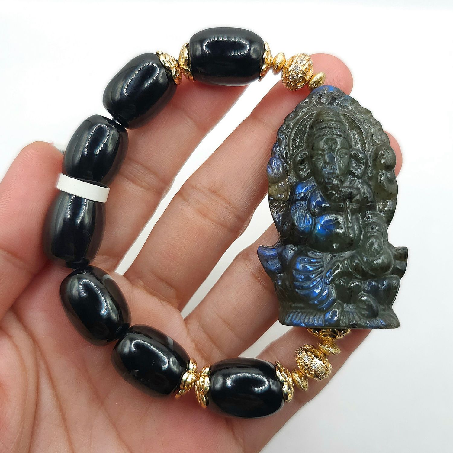 Natural Onyx x Guanyin Labradorite