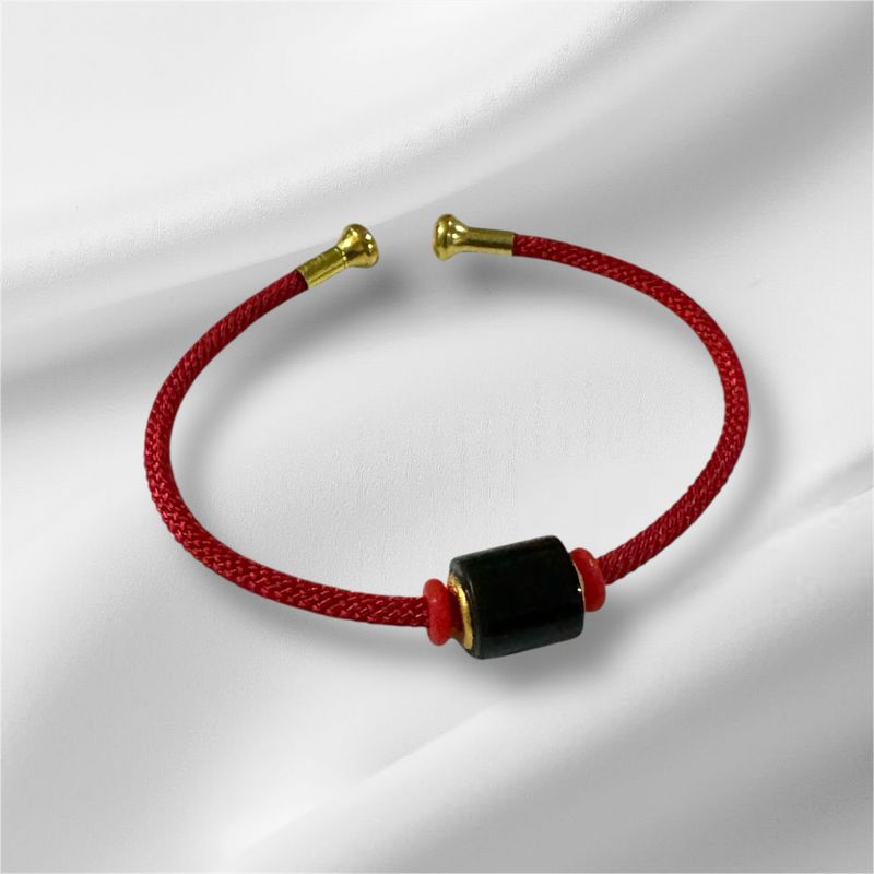 Natural Hetian Jade - 24 Karat Gold Inlaid