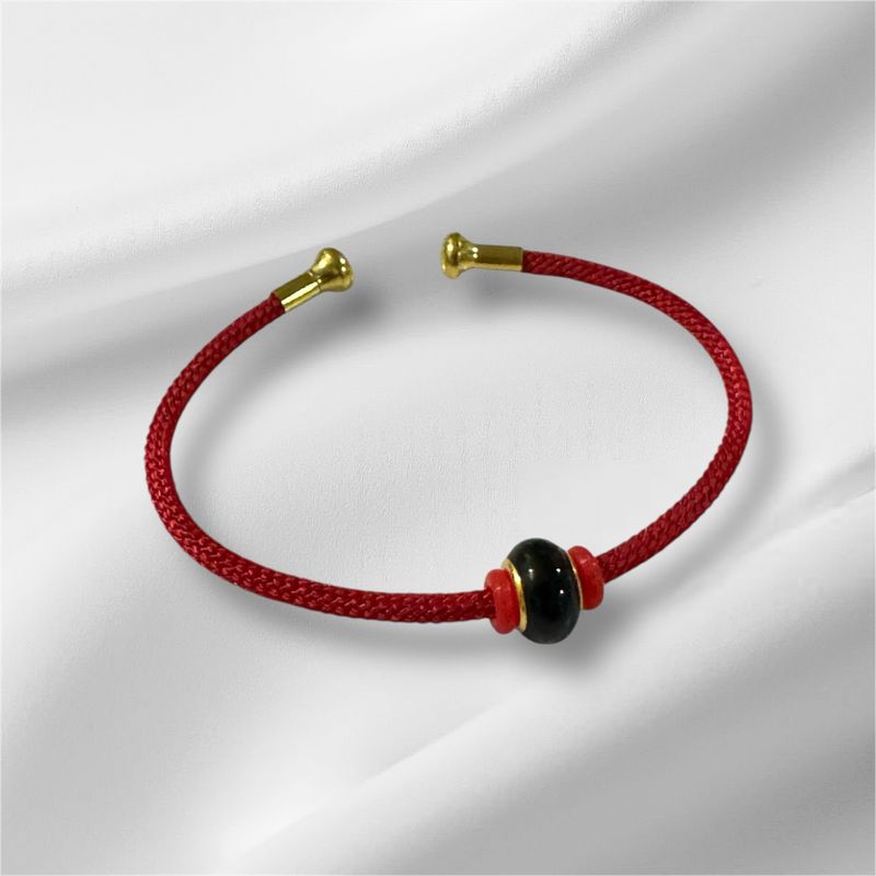 Natural Hetian Jade - 24 Karat Gold Inlaid