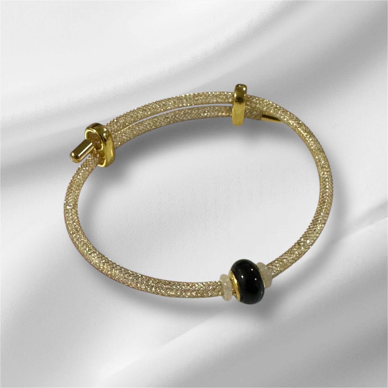 Natural Hetian Jade - 24k Karat Gold Inlaid