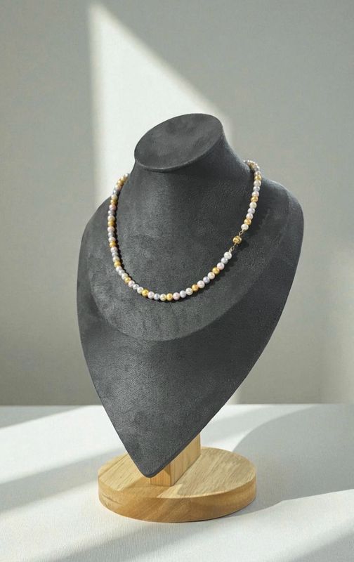 Natural Akoya Pearl Necklace - 14k
