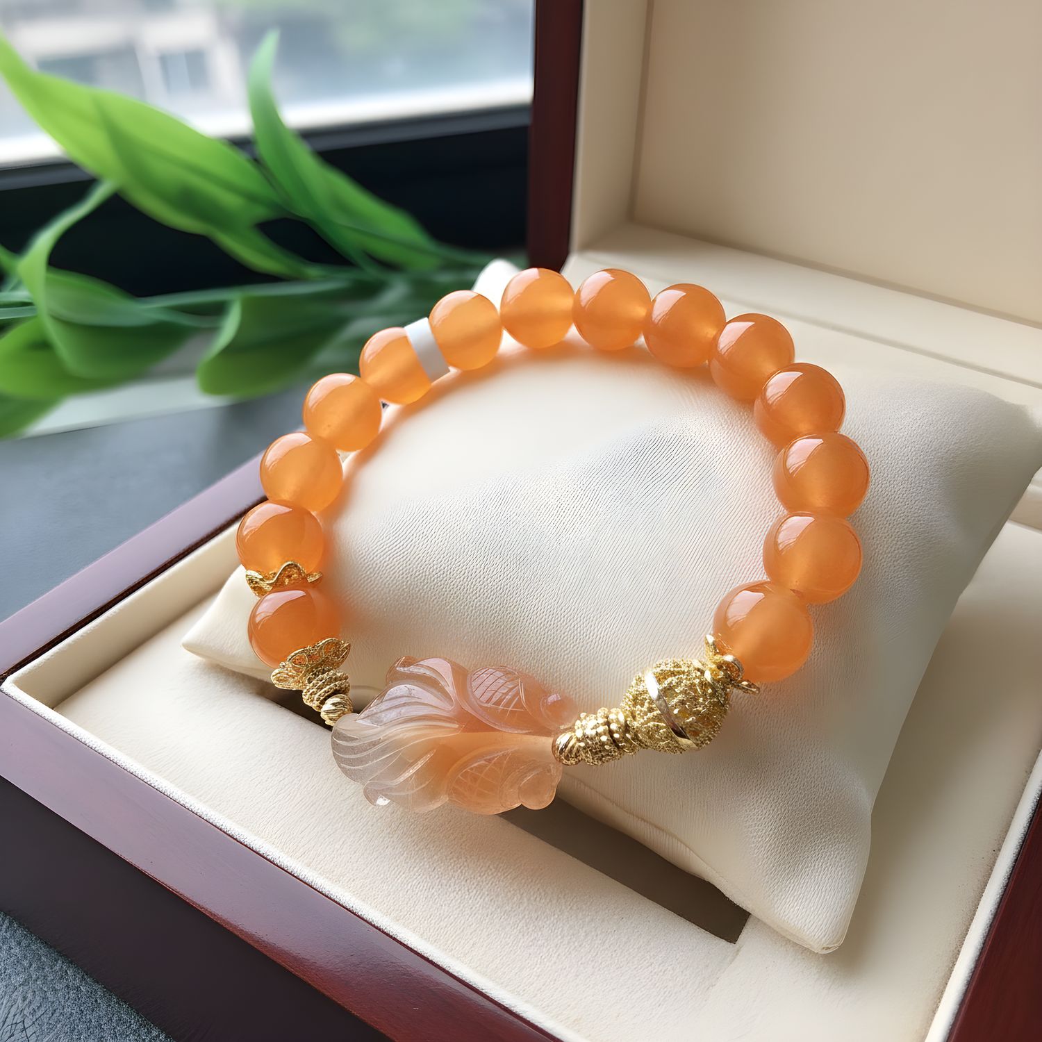 Natural Chalcedony x Fish Hair Rabbit