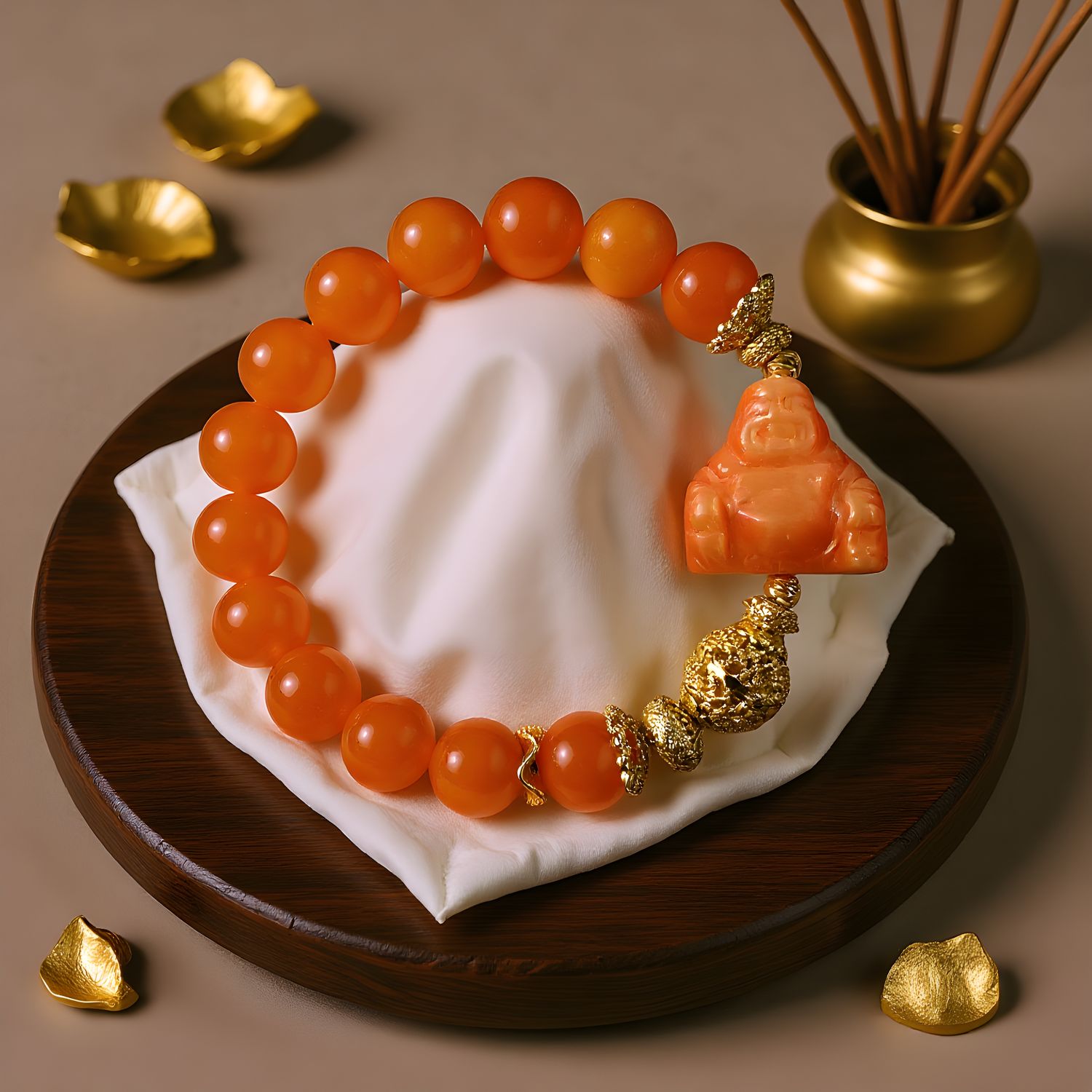 Natural Chalcedony x Buddha Selenite