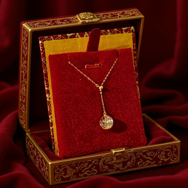 Natural Golden Ruti Necklace - 18k