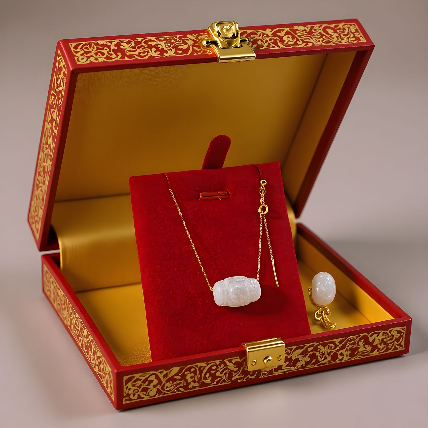 Natural Selenite Lucky Turn Necklace - 18K