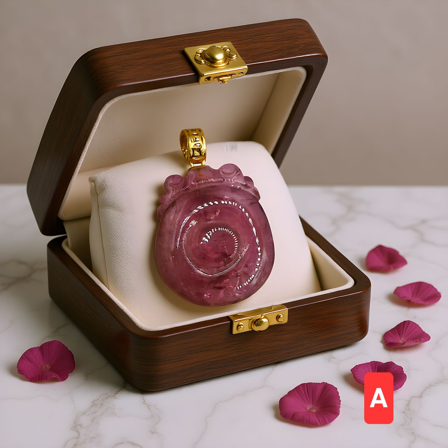 Natural Tourmaline Money Bag Pendant Collection 18K