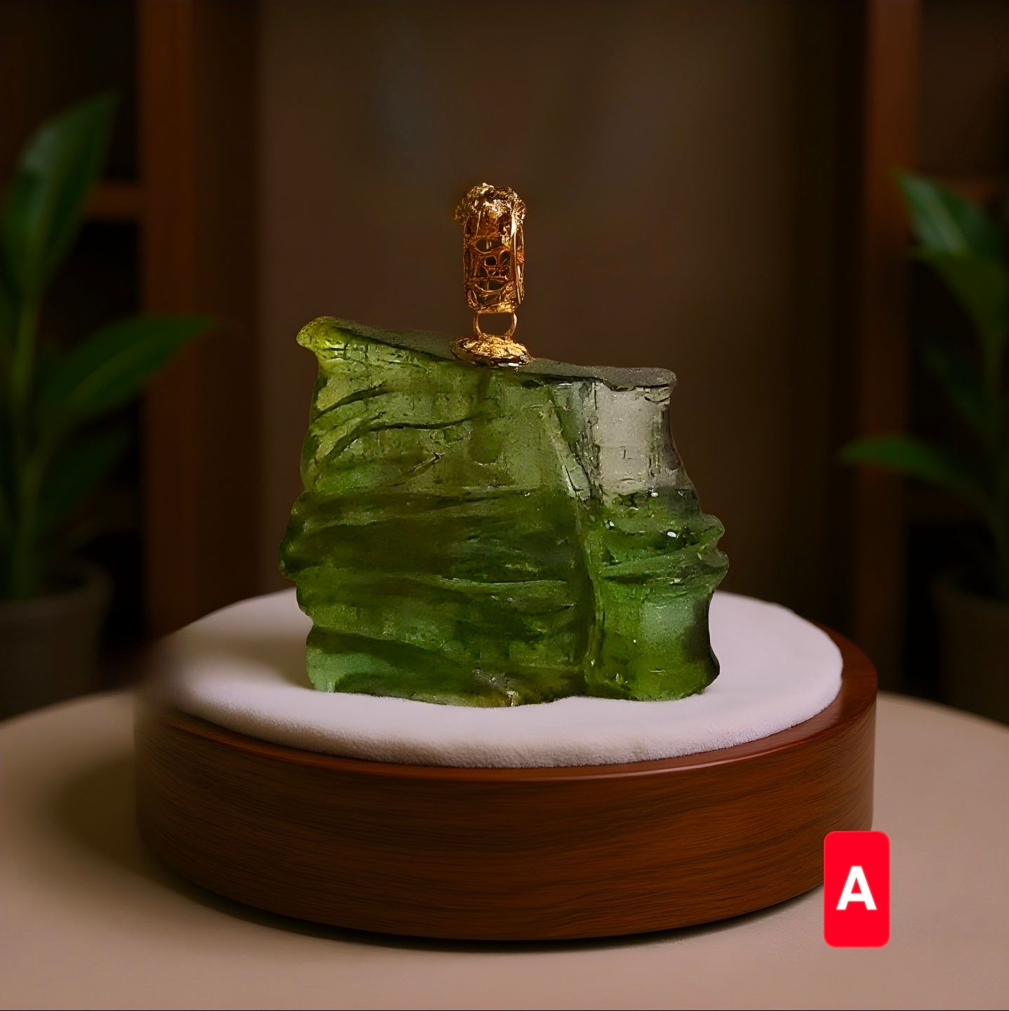 Natural Tourmaline Bamboo Pendant Collection 18K