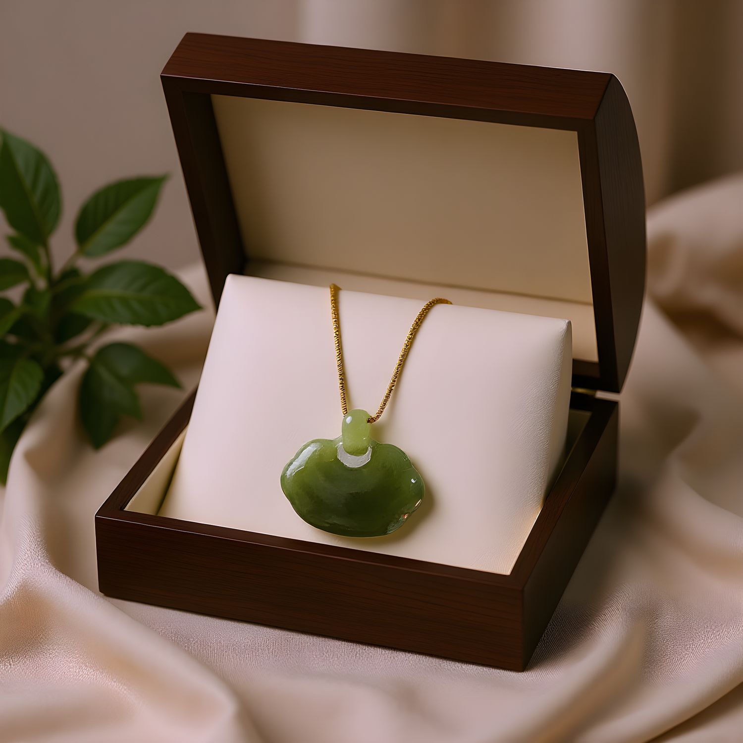 Natural Ruyi Hetian Jade Necklace