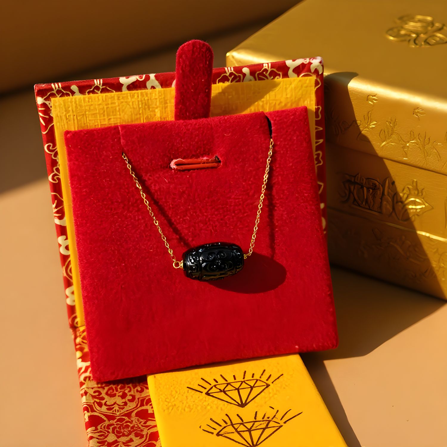 Natural Blue Tourmaline Lucky Turn Necklace 18K