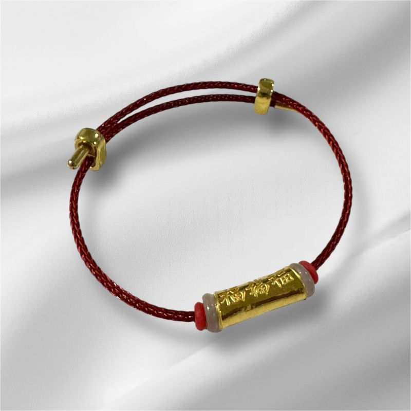 Natural Hetain Jade Baifu Bracelet 24K