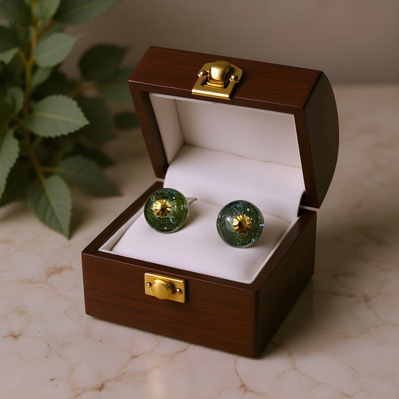 Natural Topaz Earring - 18K