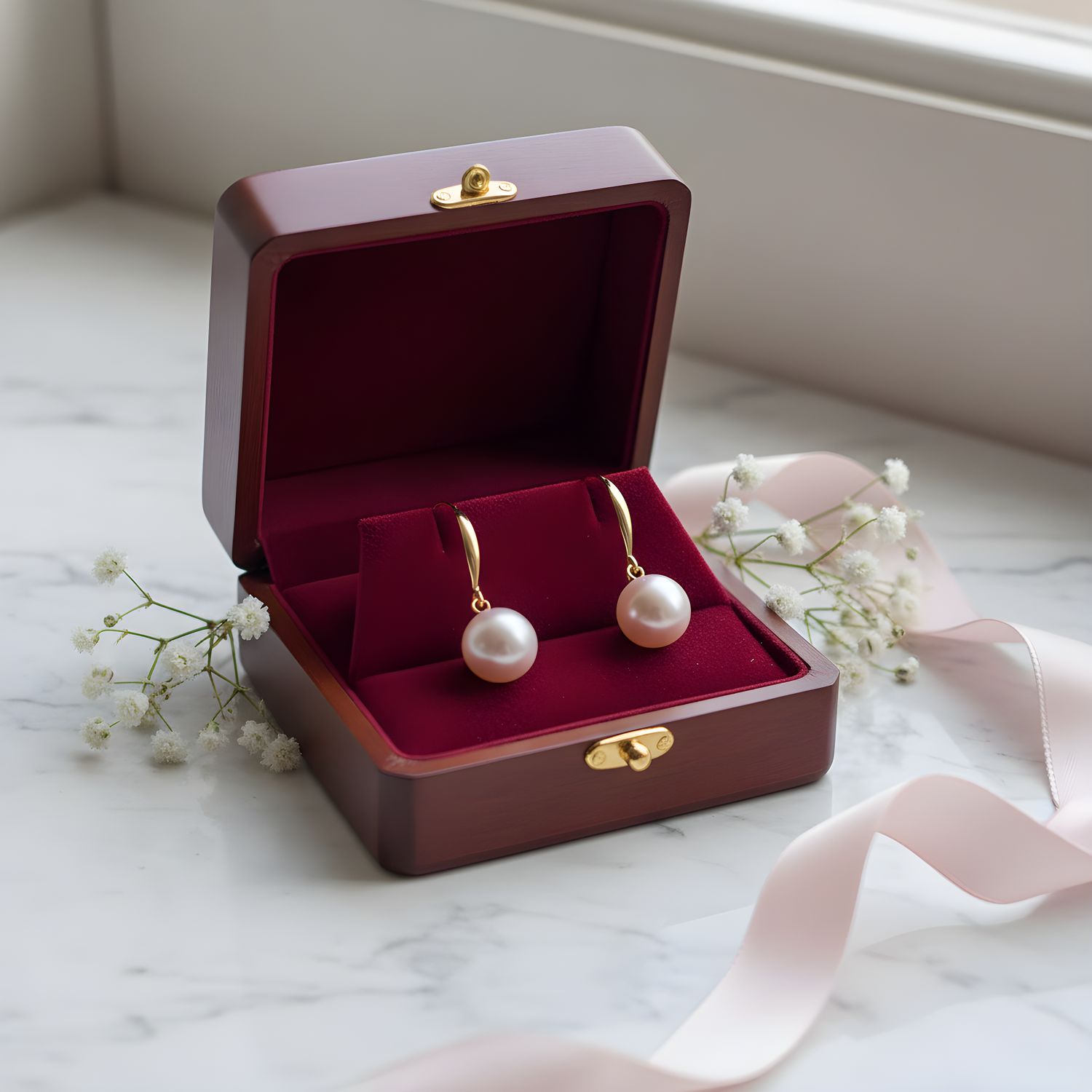 Natural Akoya Pearl Earring - 18K