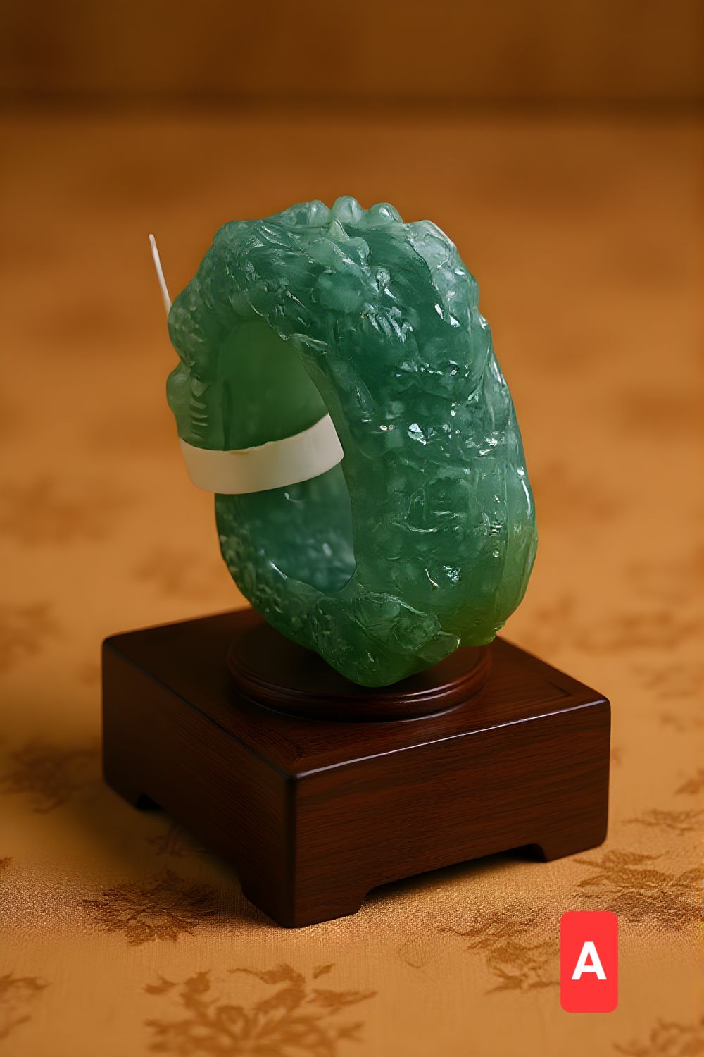 Natural Blue Water Jade Bangle Ring