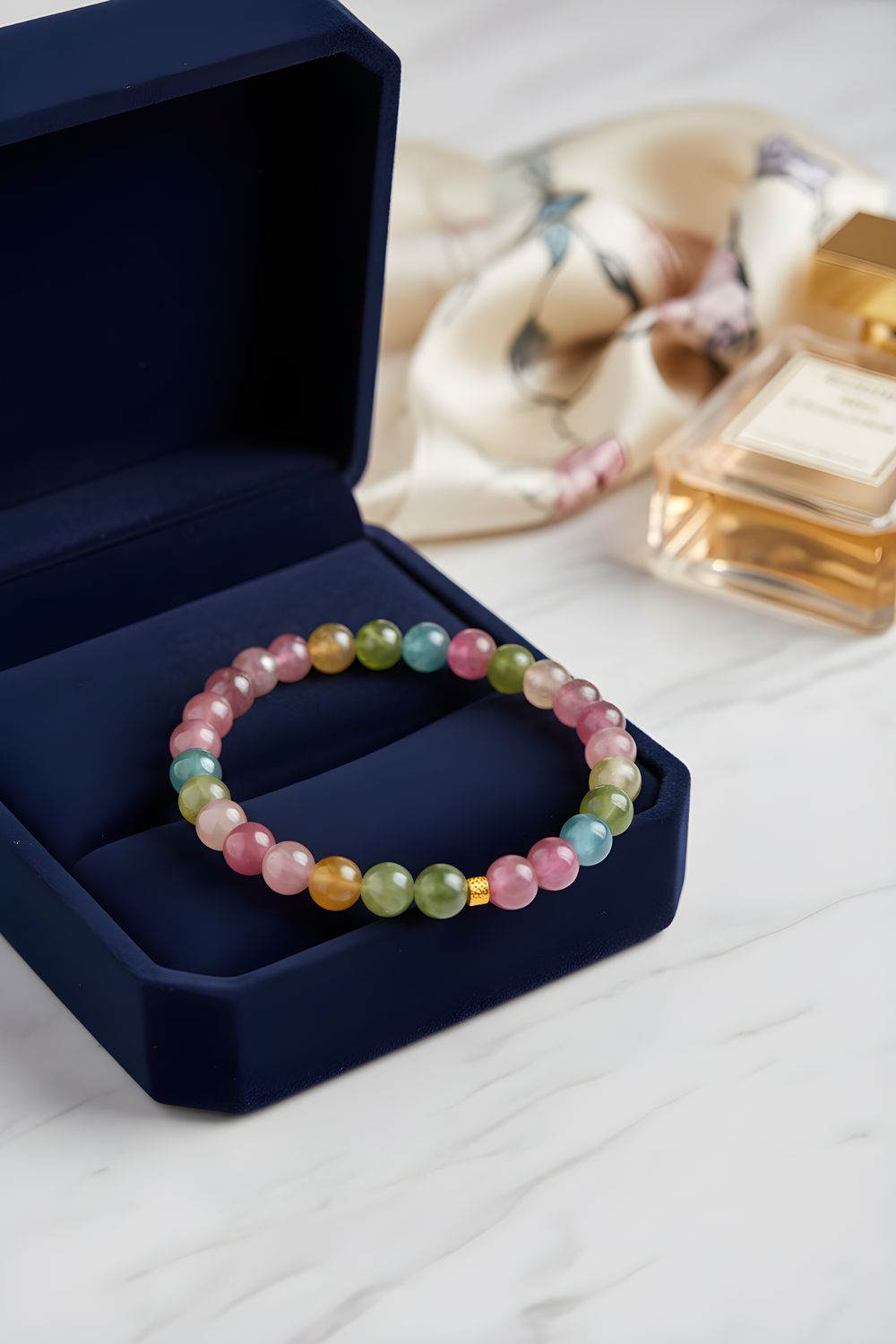 Natural Tourmaline with Money Coin - 18K