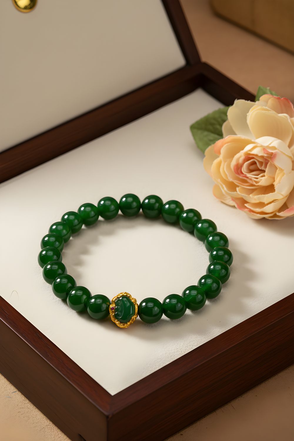 Natural Imperial Jade with Pixiu - Ruyi